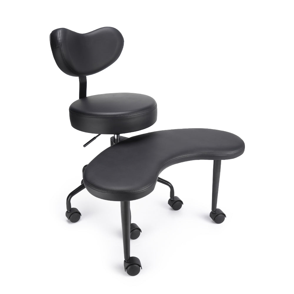 Pipersong Meditation Chair, ADHD Chair, Cross Legged Office Chair avec  Roues, Criss Cross Desk Chair avec Support Lumbar et Tabouret Réglable